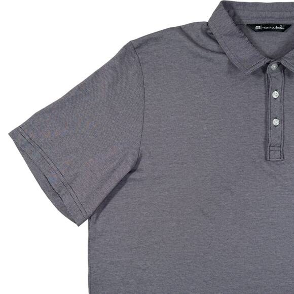 Travis Mathew Mens 2XL Gray Short Sleeve Athletic Polo Shirt - Picture 4 of 11
